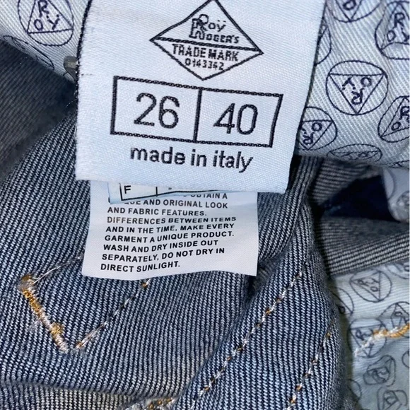 NWT Roy Rogers Dotty Straight Leg Dark Wash Jeans Size 26 - Picture 5 of 10